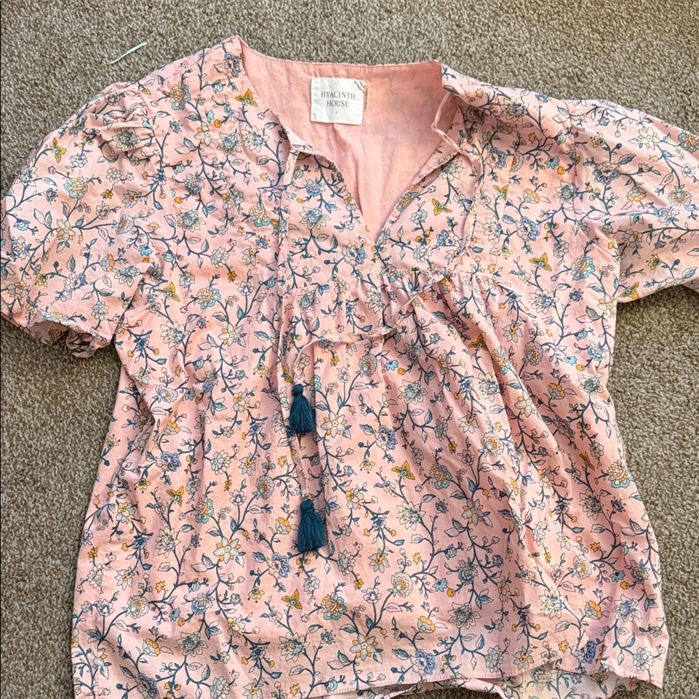 Hyacinth House Floral Pink Blouse
